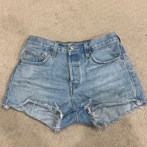 Levi High Waisted 501 Jean Shorts
